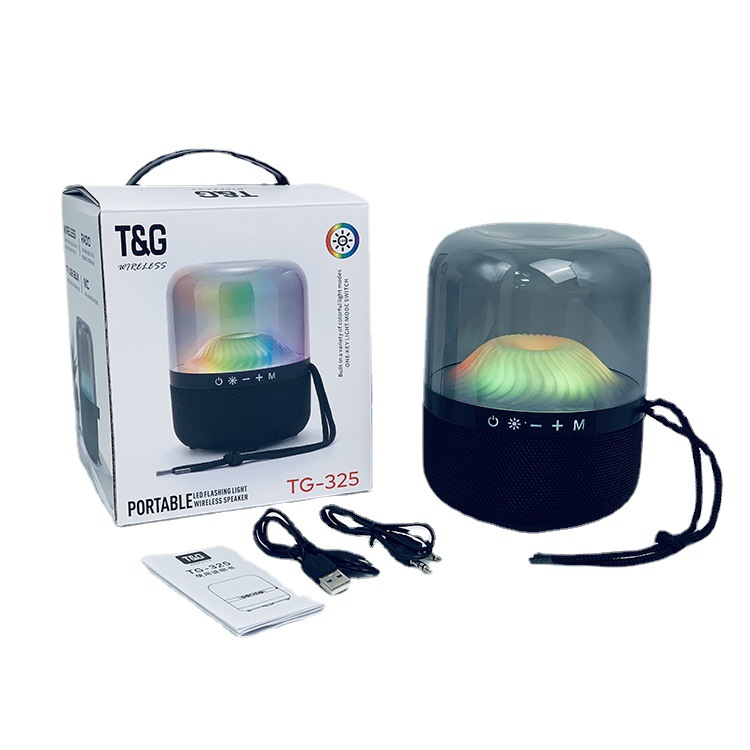 New Popular TG-325 Bluetooth Speaker Card Radio Colorful Small Speaker Portable Ambience Light Bluetooth Speaker