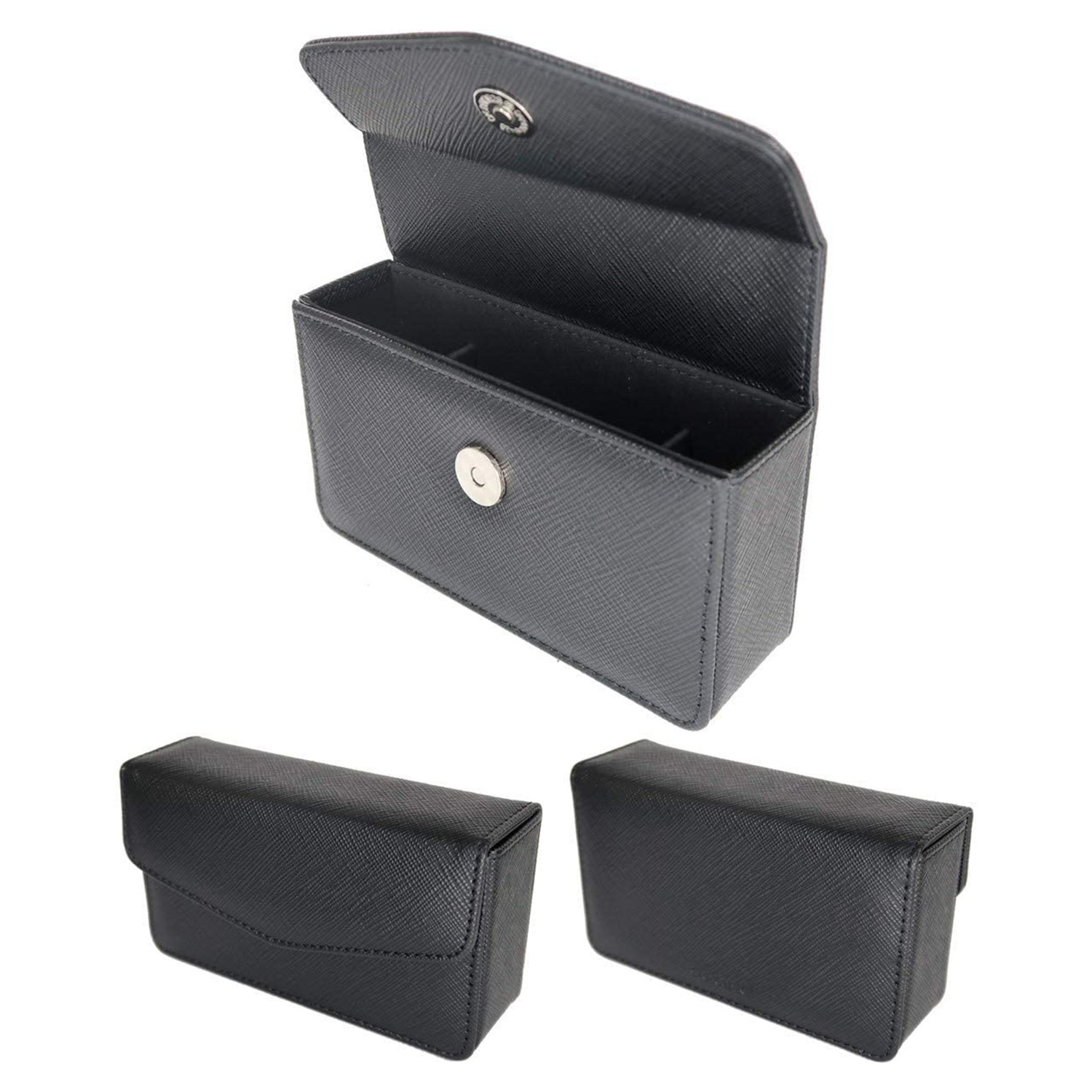 印章收纳盒皮质磁扣公司财务公章包pu皮银行橡胶印印鉴收纳盒