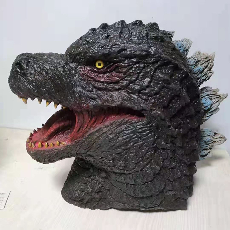 hot万圣节新品哥斯拉大战金刚头套怪兽恐怖之王乳胶面具活动装扮