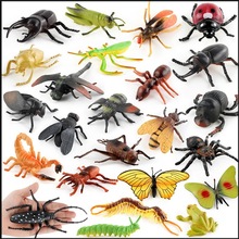 仿真森林野生动物昆虫模型蝴蝶瓢虫沙盘场景摆件科教认知儿童玩具