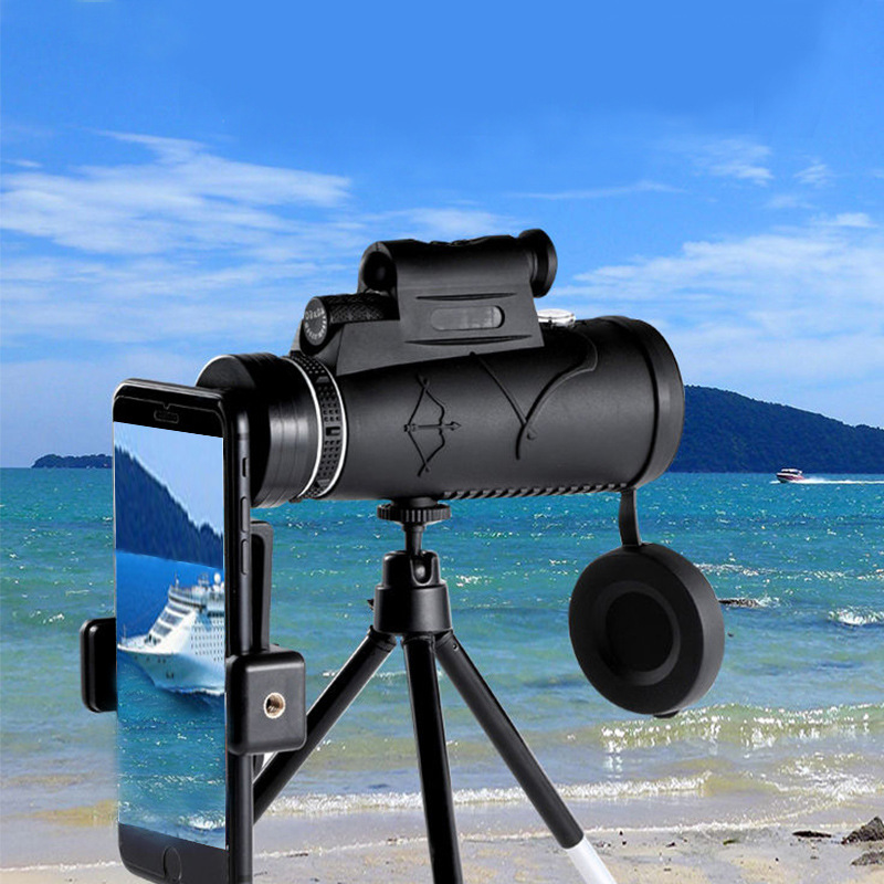 楚达激光望远镜 带布包单筒望远镜看风景户外探险远行装备带led灯