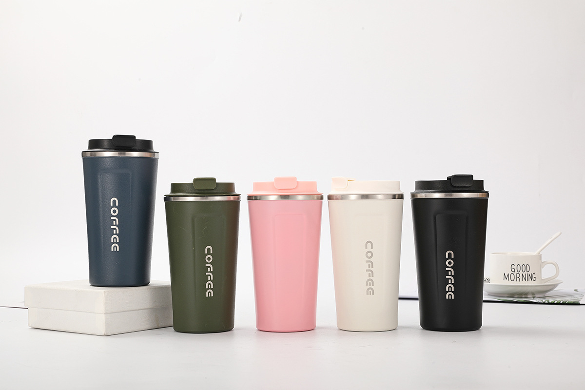 strictly selected coffee thermos cup portable european light luxury tumbler stainless steel cup high-grade exquisite coffee