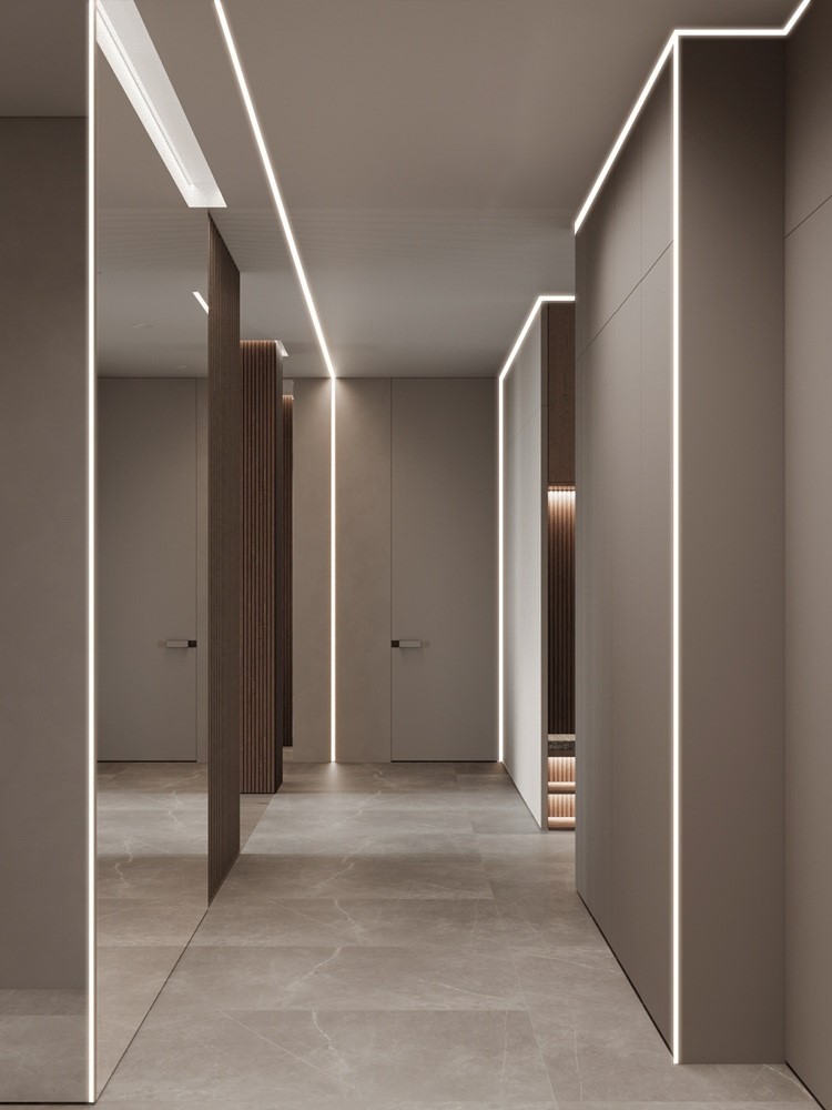 顶角线灯角灯墙角灯墙面灯线条灯石膏线条灯led天花阴角线照明灯