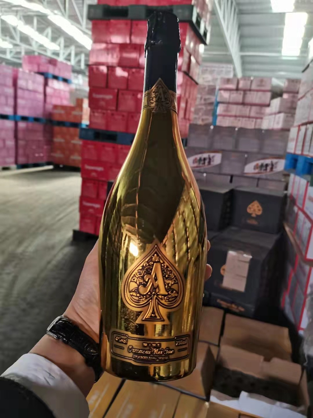 国产桃花a黑桃梅花a香槟750ml土豪金香槟起泡酒酒吧夜店量大价优