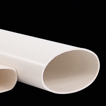 厂家批发pvc硬扁管圆管塑料挤塑异型材pe扁管下水道管材排水管