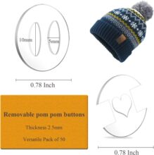 亚马逊跨境新款可拆卸绒球纽扣套装 Removable Pom Poms Buttons