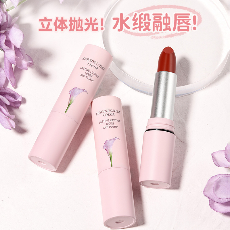 Novo Colorful Silk Bright Lipstick Transparent Light Autumn Winter Retro Red Pottery Red Brown White Nourishing Lipstick Female