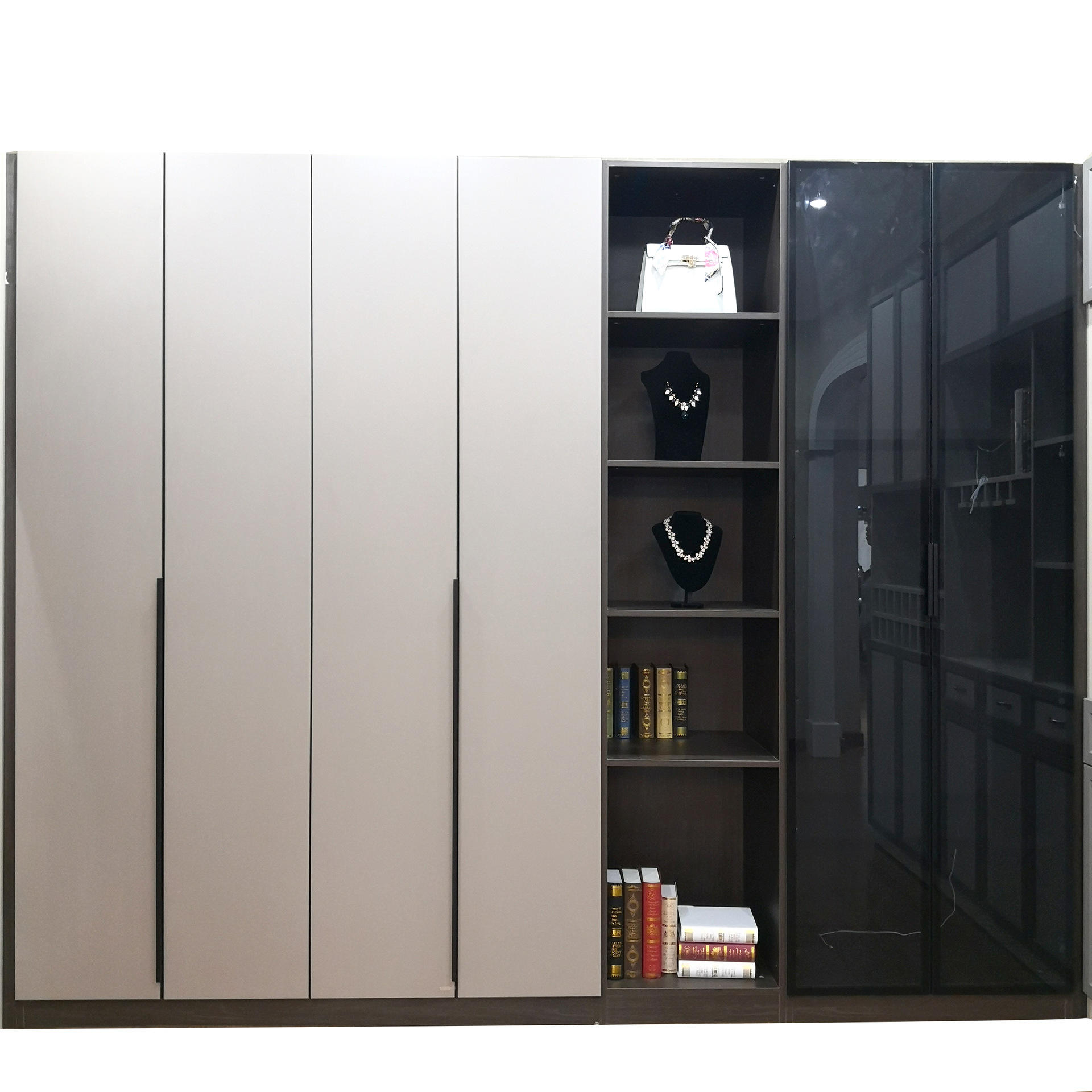 成都源头工厂整体定制卧室一门到顶衣柜壁橱书房书柜现代极简柜子