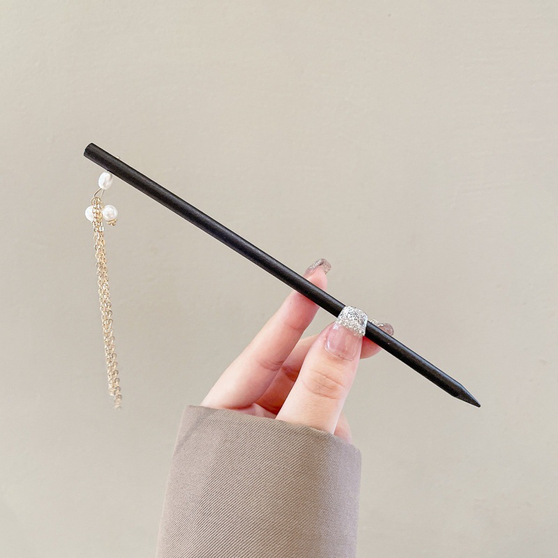 New Chinese Ancient Style Sandalwood Hairpin High-Grade Sense Chopsticks Wooden Hairpin Hair Accessories Classical Temperament Hairpin Hairpin Headdress Wholesale