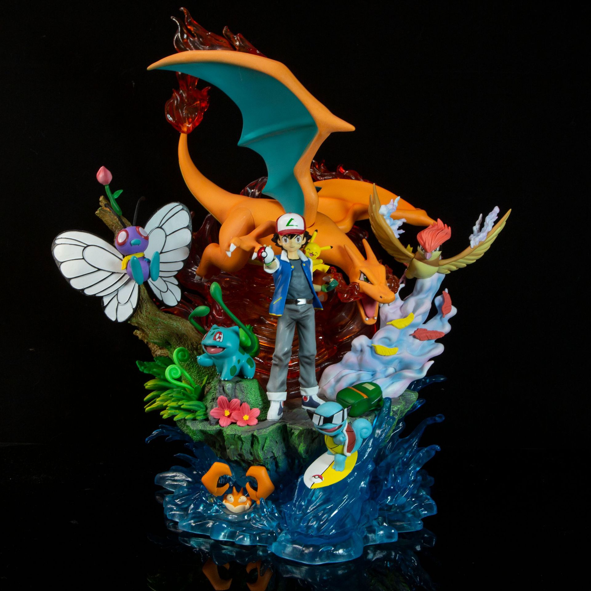 egg 宝可梦 四人组第一弹 小智全家福 带灯 手办模型摆件动漫周边