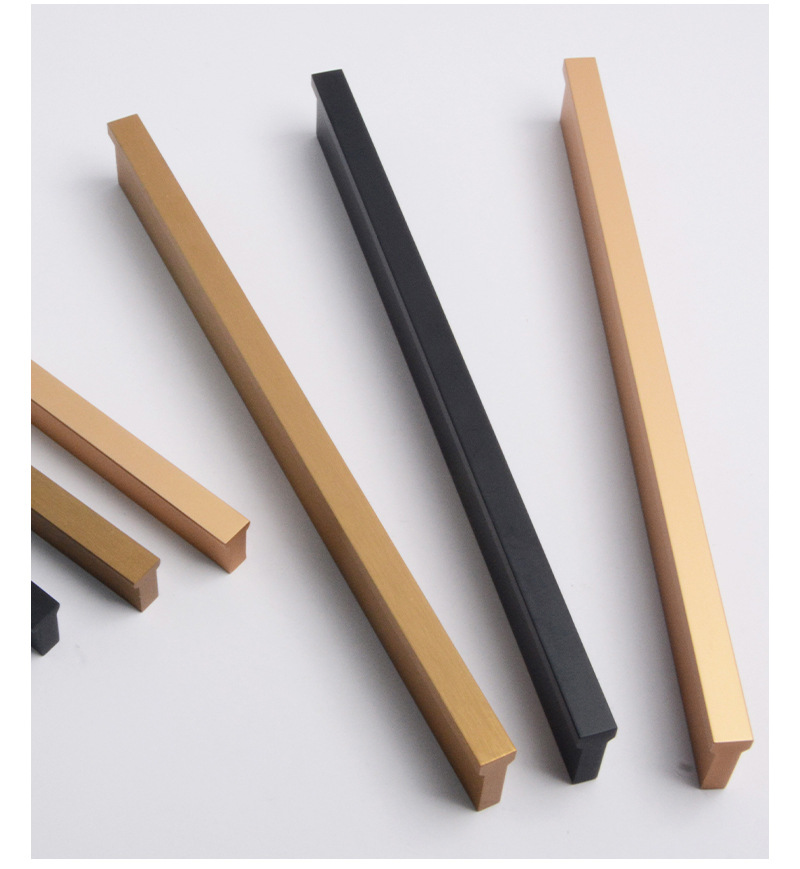 厂家直销t型32高铝拉手衣柜橱柜柜门古铜拉丝门把手黑色通体拉手