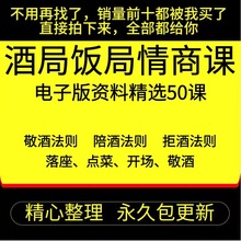 宴请酒桌饭局课话术技巧酒桌口才酒局情商实用攻略文化商务社交课