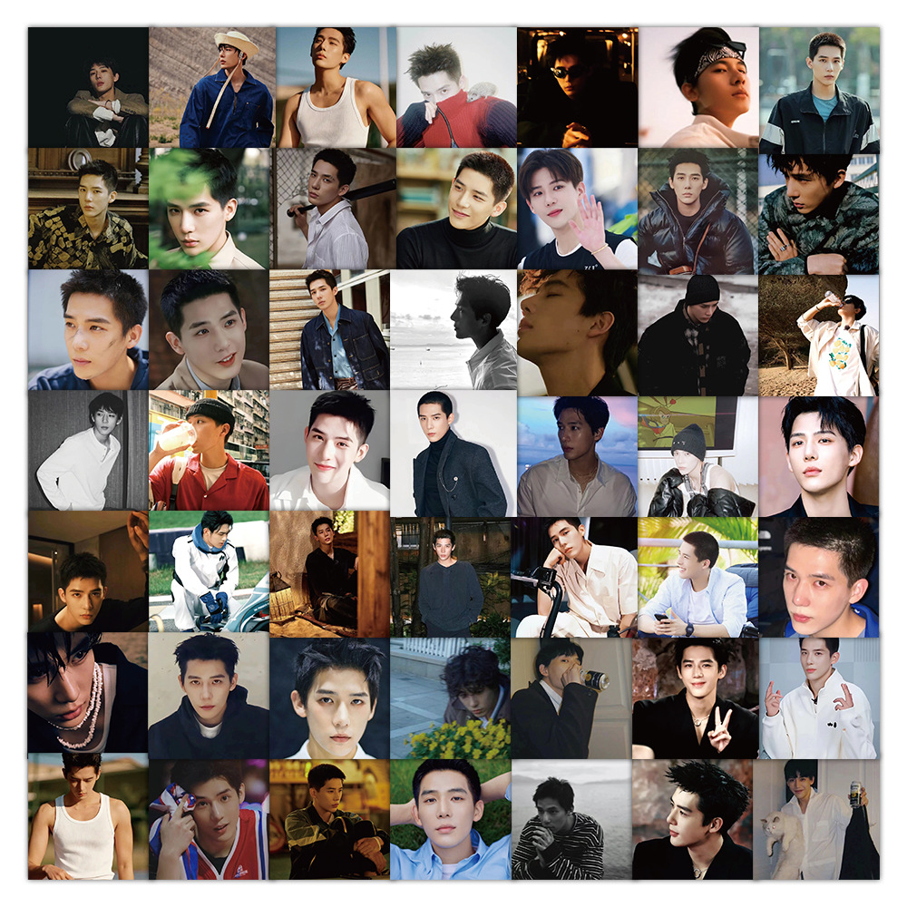 王安宇贴纸99张帅哥照片男明星周边应援贴画手机壳笔记本电脑装饰