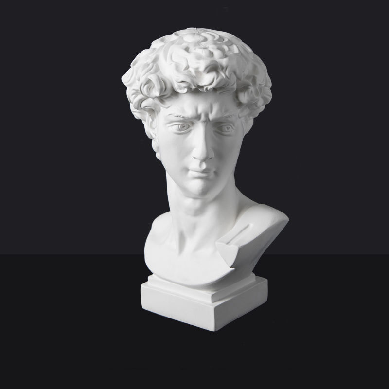 大卫石膏像美术教具头像石膏雕塑石膏模型素描石膏头像石膏体人像