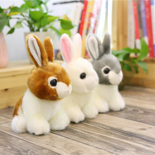 跨境可爱仿真兔子绒玩具小白兔公仔儿童玩偶布娃娃生日礼物批发