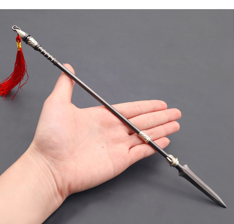 三国演义兵器周边手办赵云龙胆30cm长枪模型金属玩具武器模型摆件