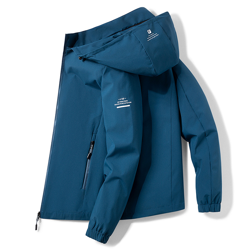 Men's Coat 2024 Spring and Autumn Detachable Hat Outdoor Windbreaker Men's Top Clothing Casual Hooded Jacket Men's