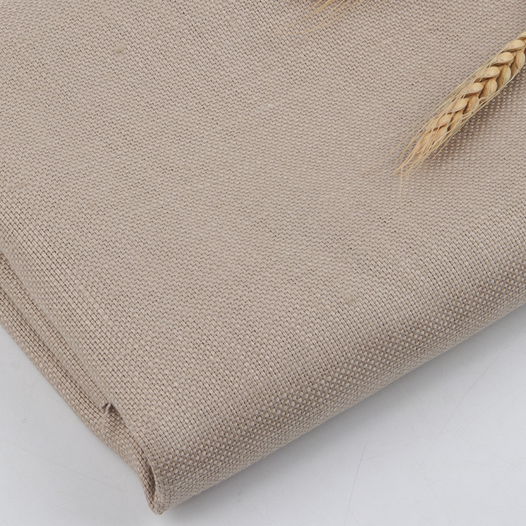 现货3*3全亚麻面料秋冬保暖厚款裙装外套素色亚麻布纯色服装布料