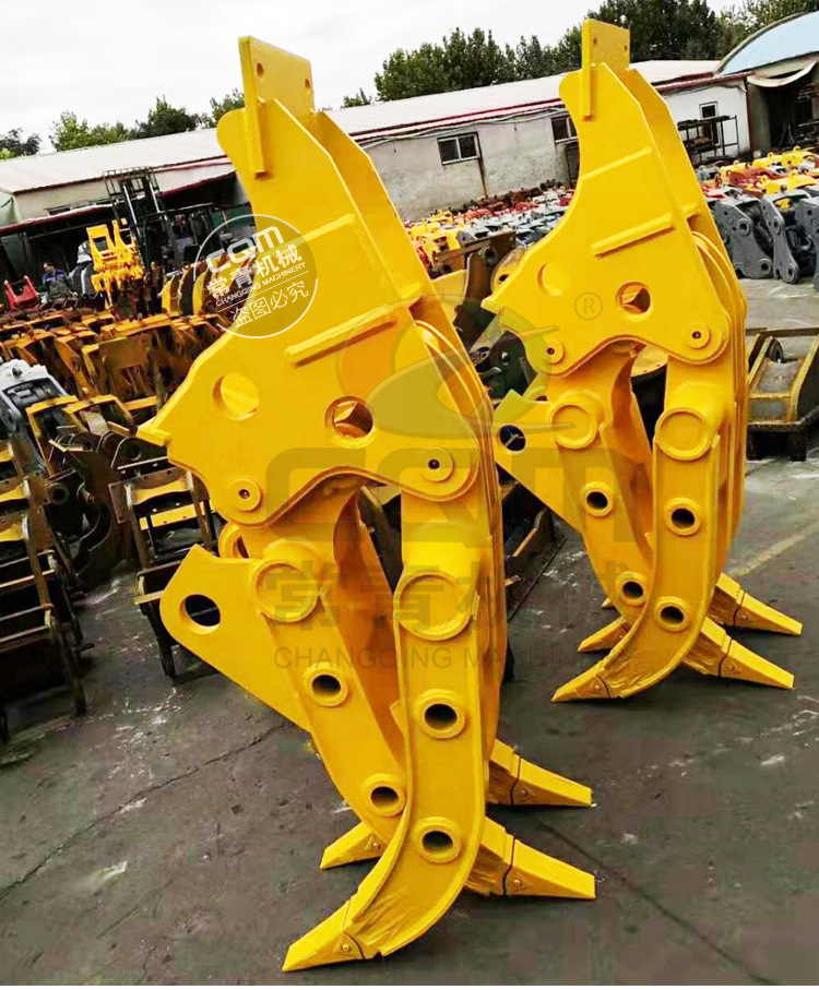 挖掘机抓石器 造石场采石场石块转移夹石机 钩机大开口钢材抓钢器