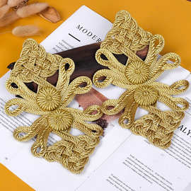 厂家直销 金色大扣 舞蹈服礼服腰带装饰扣 欧美风服饰复古盘扣