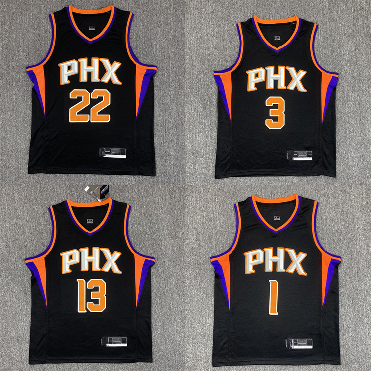 21赛季太阳队3号保罗布克艾顿13号球衣无袖运动休闲训练篮球服