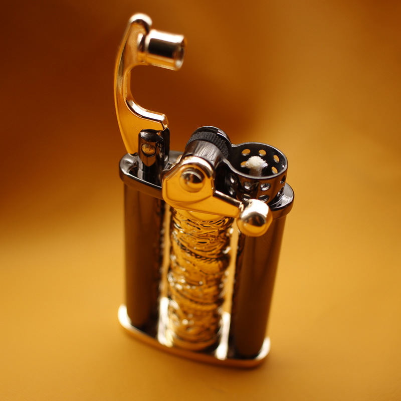 香港zorro佐罗592纯铜转运龙戏珠煤油防风打火机新款个性复古貔貅采购