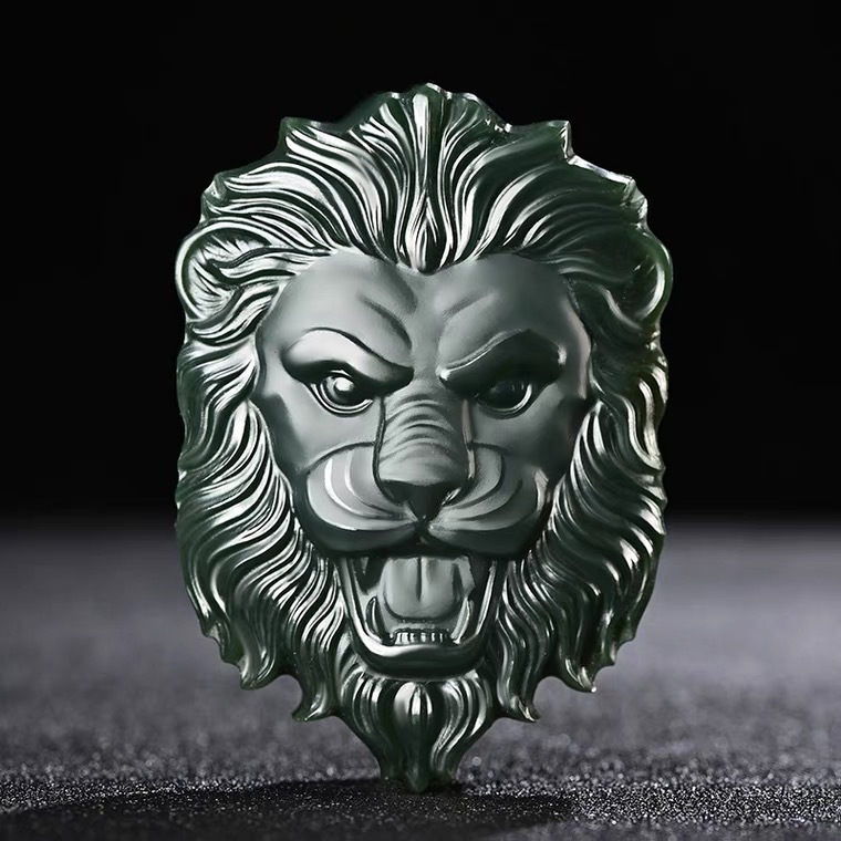 新疆和田玉青龙皮带扣腰挂 男士生肖狮子头腰带扣玉挂件玉石腰佩