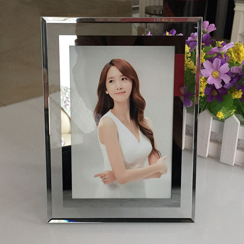 相框摆台创意寸6寸水晶证书玻璃洗照片做成相架相片桌面摆件