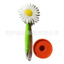 太阳花花盆圆珠笔创意PVC软胶公仔盆栽礼品笔可印刷促销小礼品笔