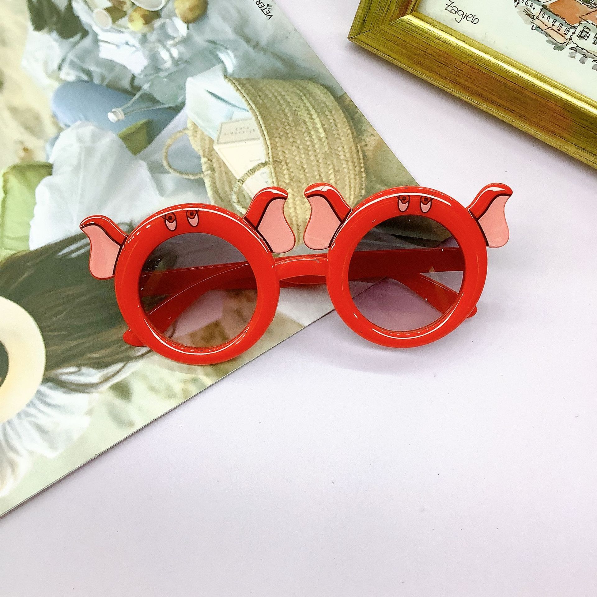 Fashion Korean Style Kids Sunglasses Cute Cartoon Little Mouse Model Glasses Cute Baby Sunglasses Sunglasses Wholesale