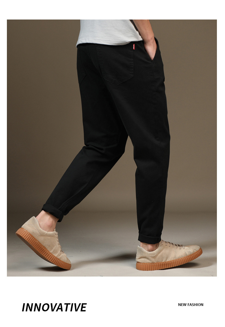 大码休闲裤男直筒加肥加大男裤宽松肥佬九分商务长裤男士胖子裤子