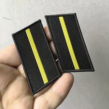 厂家定 做学校学生学员军训用领章魔术贴影视道具贴绿底批发