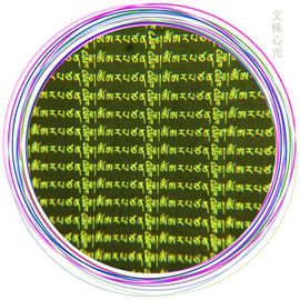 缩微藏文35mm黑黄财神莲师文殊绿度母药师六字真言大白伞盖