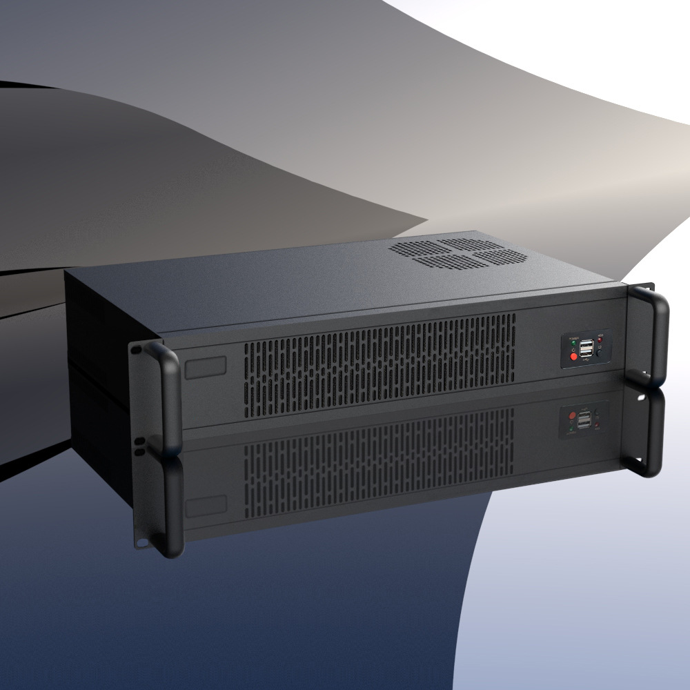 工厂定制2u工控机箱深度300mm软路由交换机功放壳推荐交期快品质