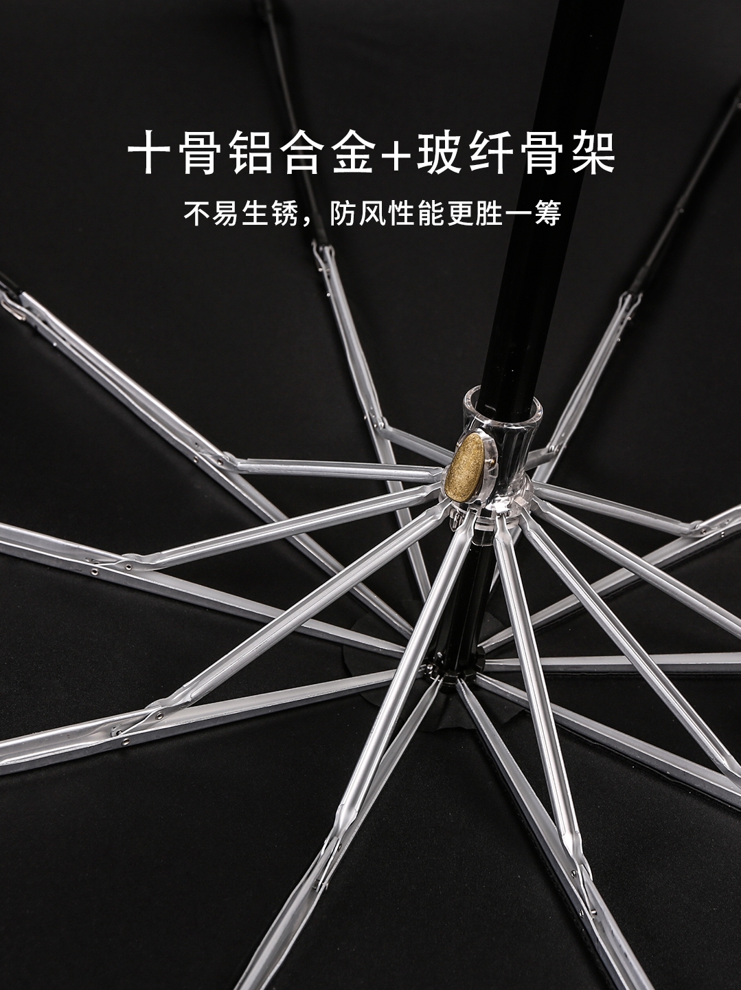 d7ee雨伞男士帅气号十骨双人手动加大加固折叠伞抗风暴雨女商