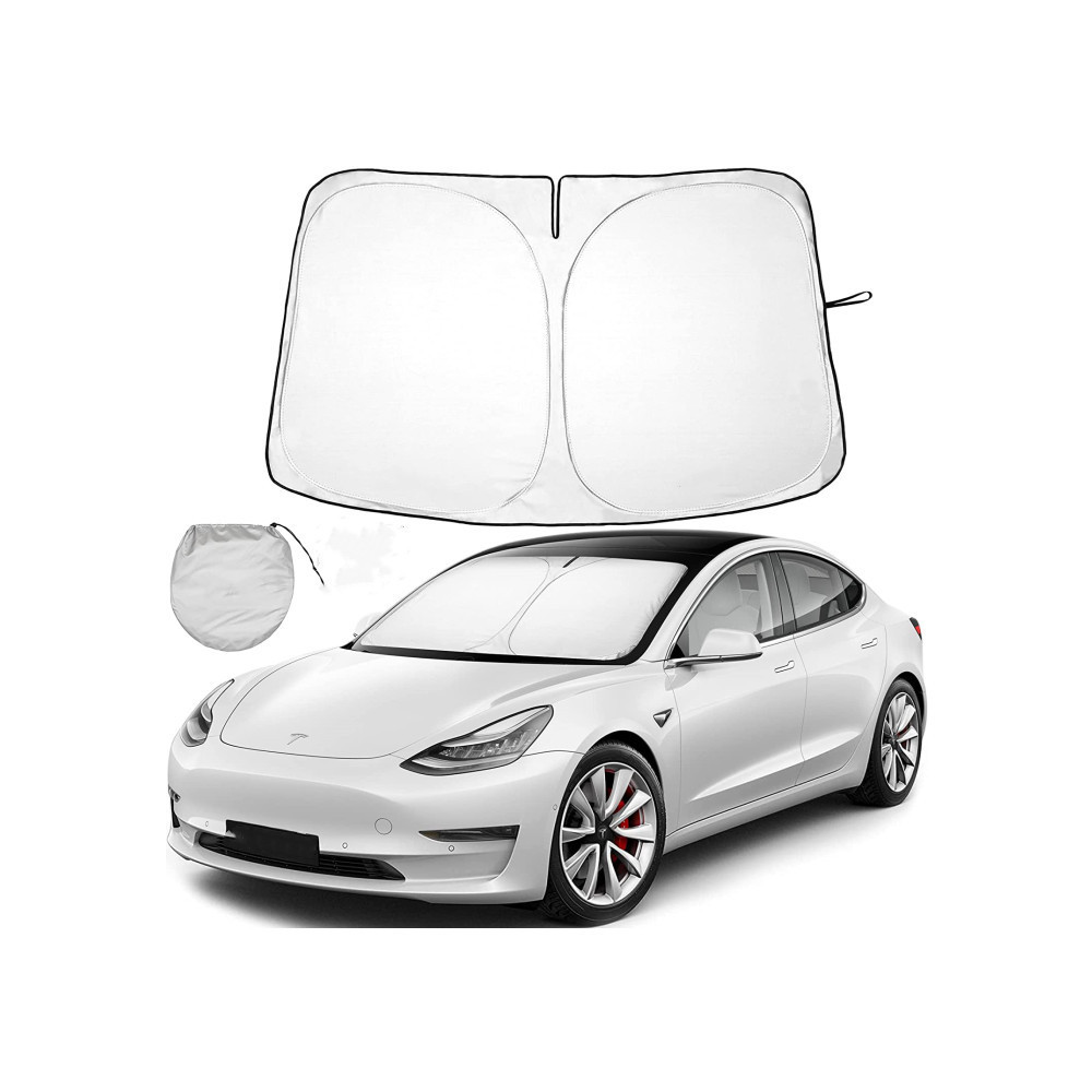 Car Sunshade Sun Shield Heat Insulation Tinted Shade Sun Protection Foreside Windscreen Car Interior Car Suitable for Tesla