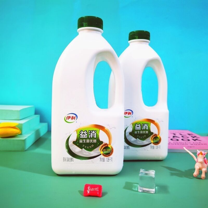 大桶益消酸奶1050g*2桶原味浓稠桶装大瓶生牛乳酸牛奶水果捞