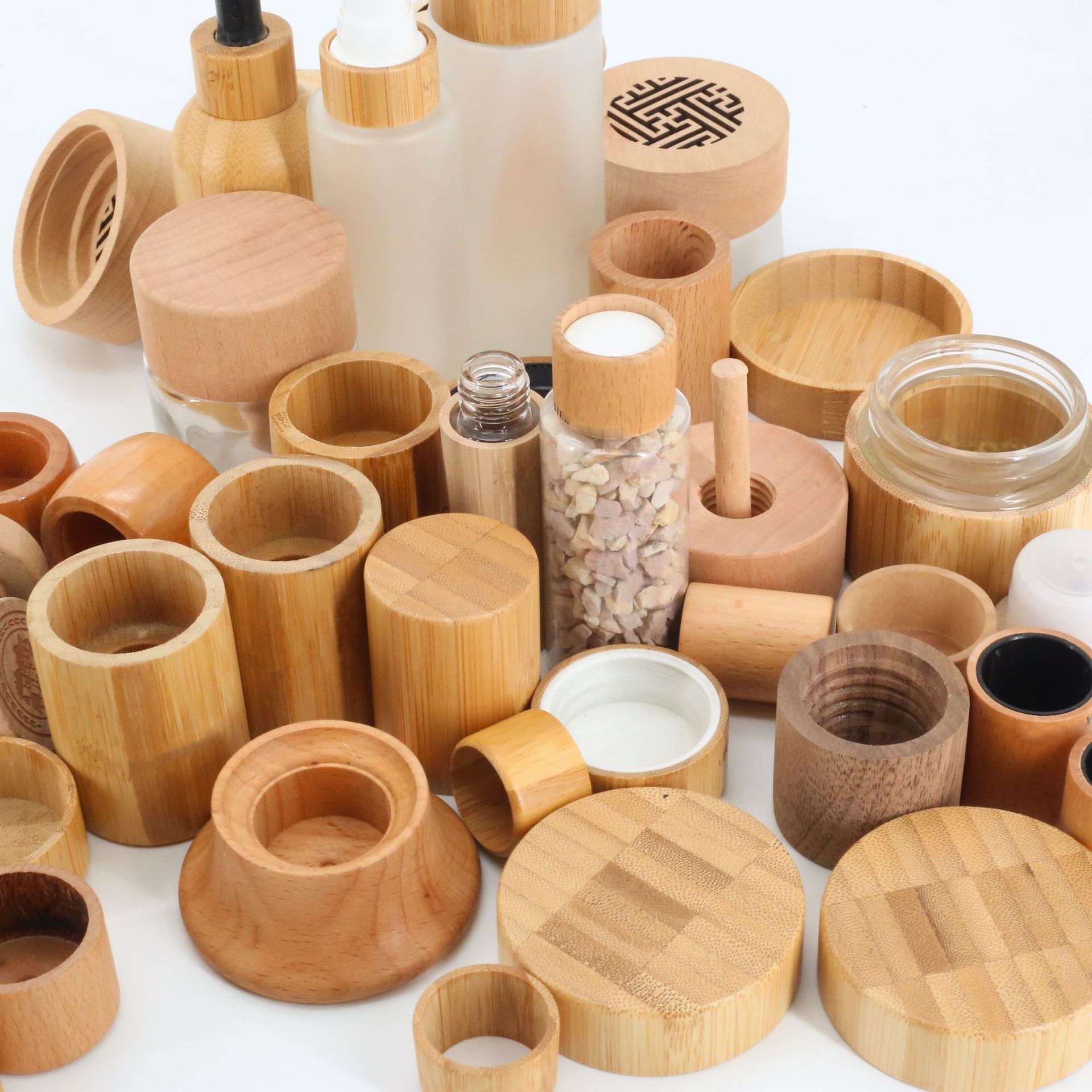 木质香水盖 车载挂件香水瓶木盖 精油香薰瓶木盖子竹木盖定制