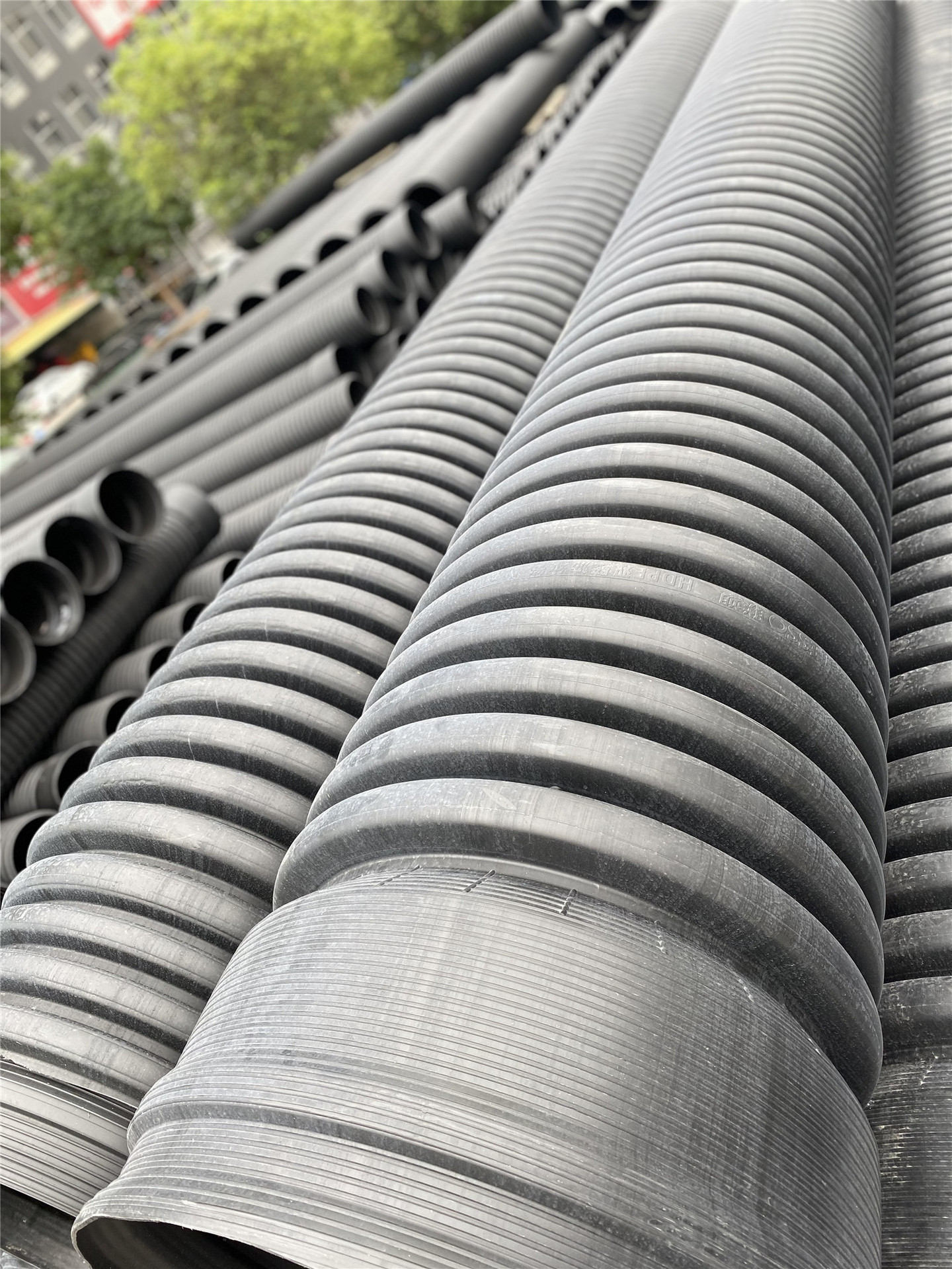 hdpe双壁波纹管埋地排污管市政排水管污水管下水道管