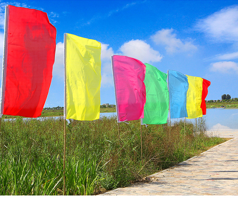 彩旗户外活动广告旗帜制作 单双面彩色旗帜广告旗五彩旗子旗帜