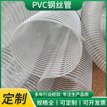 Pvc透明镀铜钢丝管工业吸尘管可伸缩排气管通风排风管雕刻机除尘