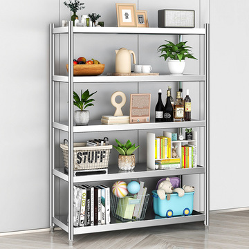 多层家用落地厨房架收纳多功能商用架子储物不锈钢货架置物架可订