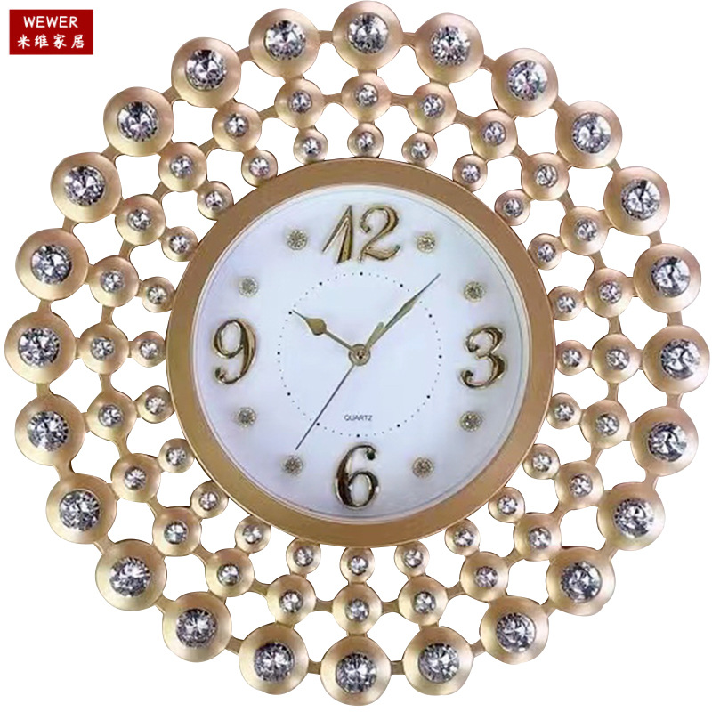 Foreign Trade Wall Clock Shape Wall Clock Type Household Simple Clear in Stock Wholesale Mute Scanning