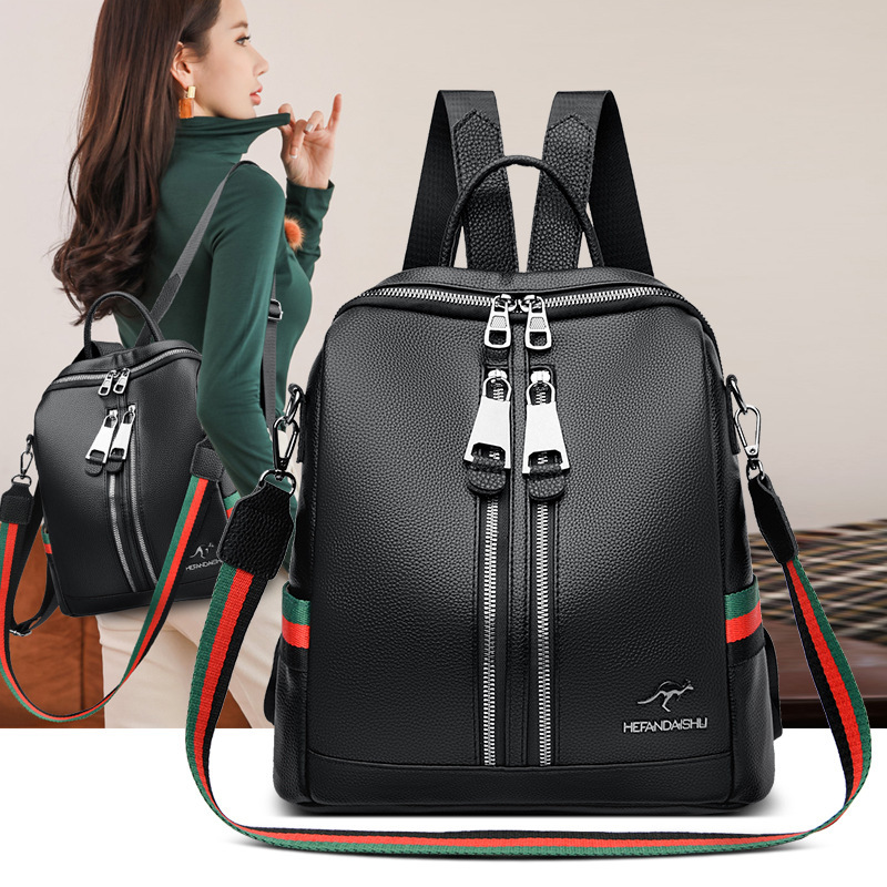 Women's Casual Backpack Backpack All-Matching New Wholesale Korean Fashion Travel Large Capacity Travel Bag One Generation