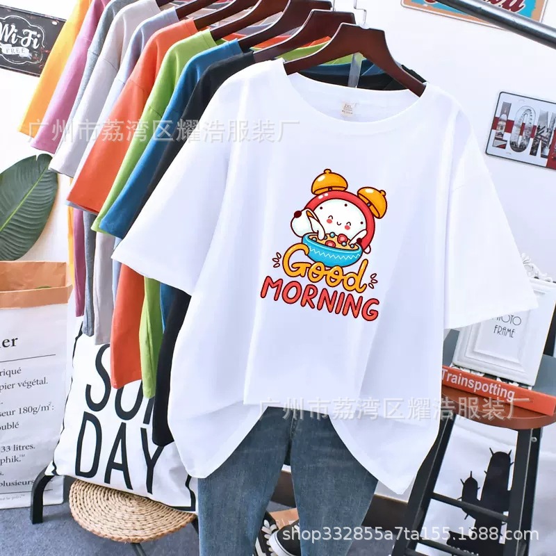 2023 Summer Leisure Korean New Women's Clothes Wholesale Short Sleeve T-shirt Top Foreign Trade Stall Night Market a Large Number of Spot Goods