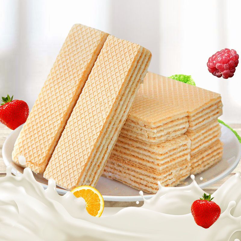 酸奶威化饼干巧克力饼网红零食休闲食品早餐代餐儿童小吃整箱批发