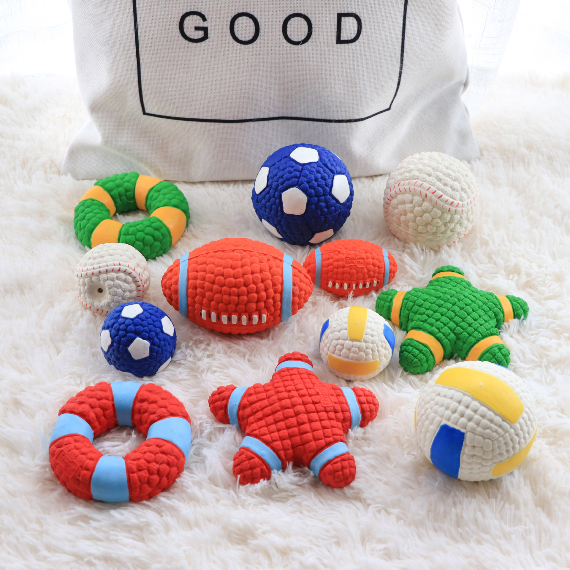 狗狗玩具耐咬发声玩具法斗柯基柴犬比熊乳胶磨牙耐咬玩具训练用品