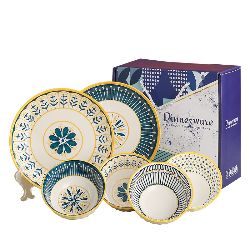 Nordic Tableware Gift Set Household Bowl Plate Tableware Set Set Creative Company Opening Activity Small Gift Gift Gift Gift