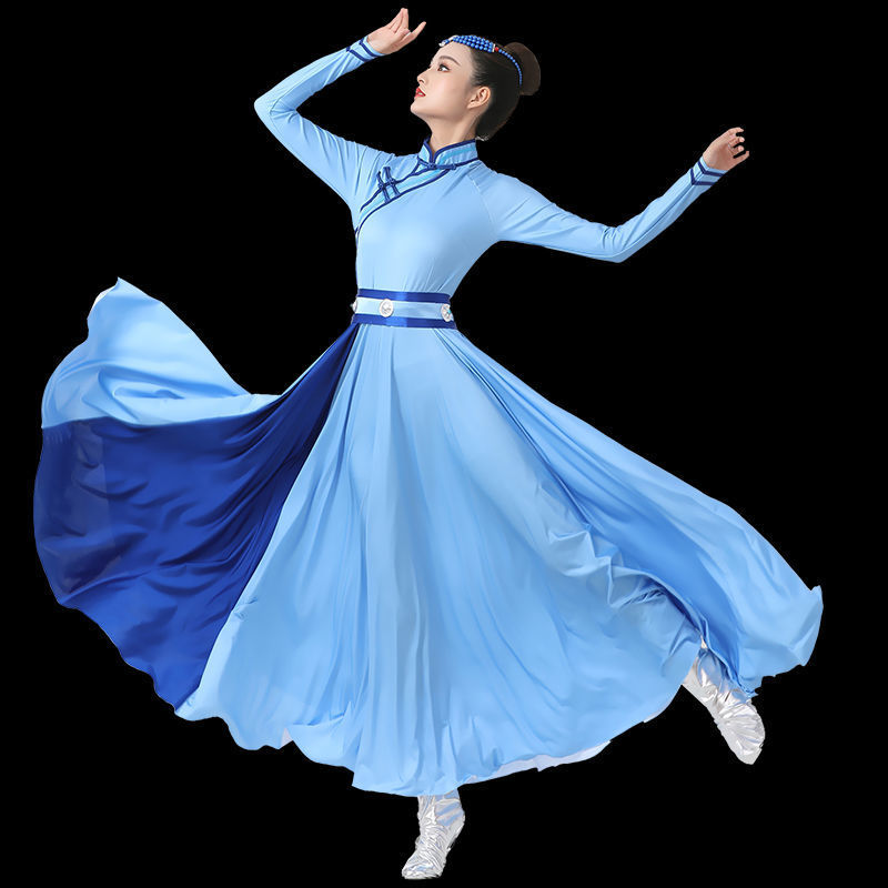 蒙古族舞蹈演出服装女少数民族衣服中国风成人草原舞鸿雁筷子舞