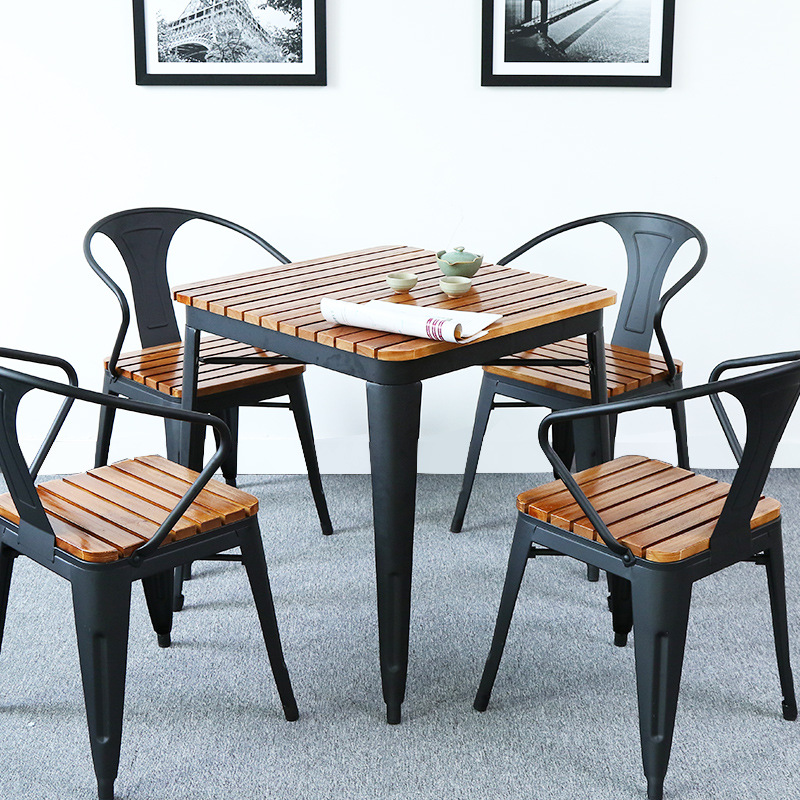 户外餐桌椅组合室外阳台庭院铁艺简约露天花园酒吧咖啡厅休闲桌椅